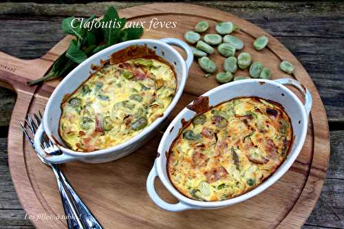 Clafoutis aux fèves et speck