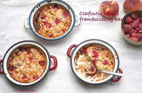 Clafoutis pêches framboises IG bas