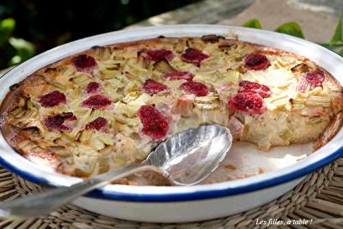 Clafoutis rhubarbe et framboises (IG bas)