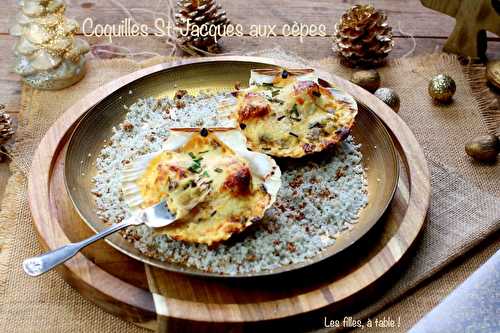 Coquilles Saint-Jacques aux cèpes