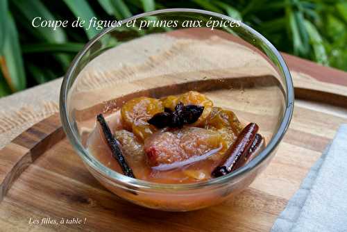 Coupe de figues et prunes aux épices