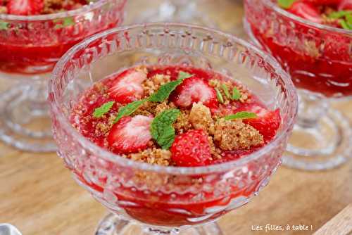 Coupe fraîcheur fraises et crémeux vanille