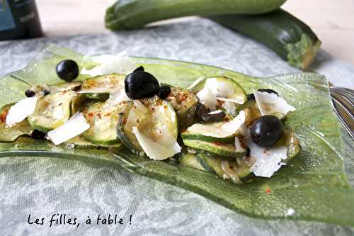 Courgettes aux olives et au parmesan