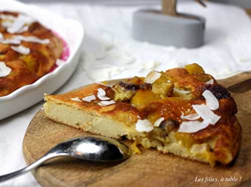 Crêpe tatin mangue et noix de coco