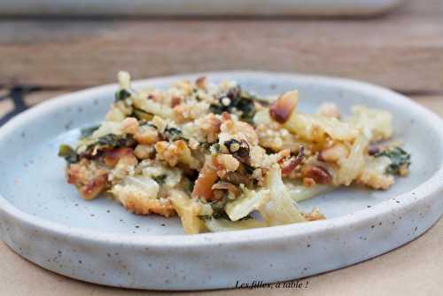 Crumble de blettes au gorgonzola