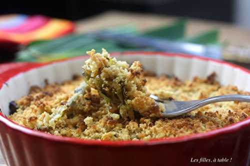 Crumble de poireaux au chèvre