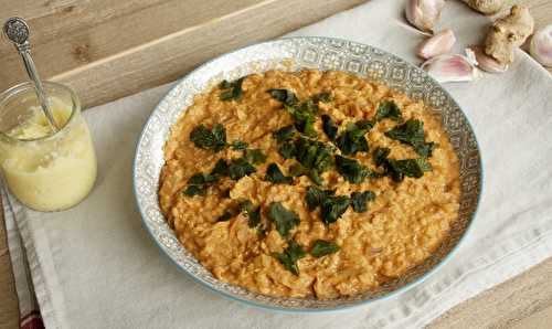 Dahl de lentilles corail au lait de coco