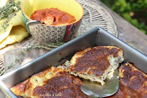 Flan courgettes et aubergines au chèvre frais