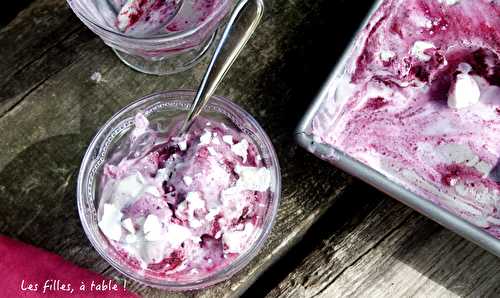 Glace aux fruits rouges façon pavlova