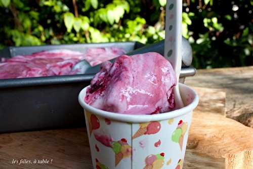 Glace aux pêches de vigne