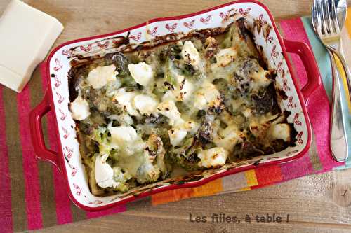 Gratin de broccoli au beaufort et au chèvre