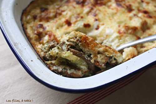 Gratin de ravioles aux cèpes