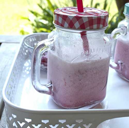 Lait coco et framboises