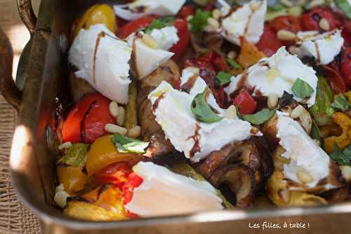 Légumes d’été rôtis et burrata