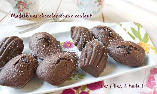 Madeleines au chocolat, coeur coulant