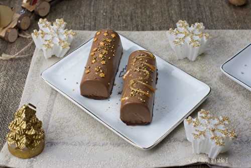 Mini bûches chocolat et praliné
