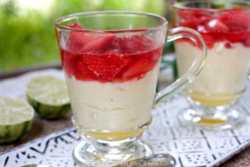 Mousse de brocciu et fraises