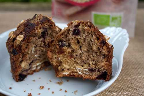 Muffins aux myrtilles et muesli