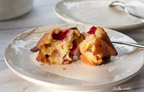 Muffins cranberries et chocolat blanc