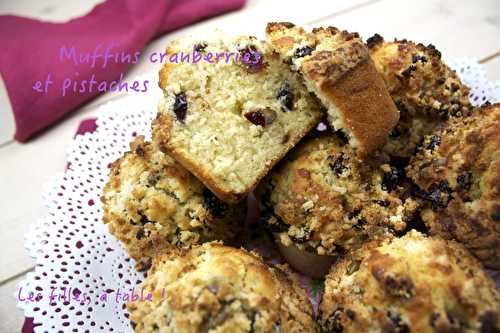 Muffins cranberries et pistaches