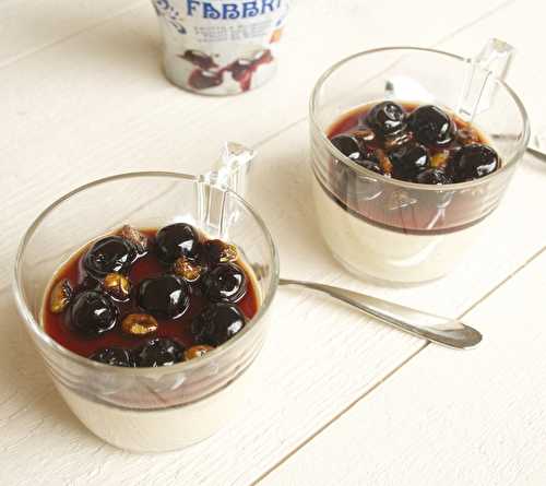 Panna cotta pistache et cerises