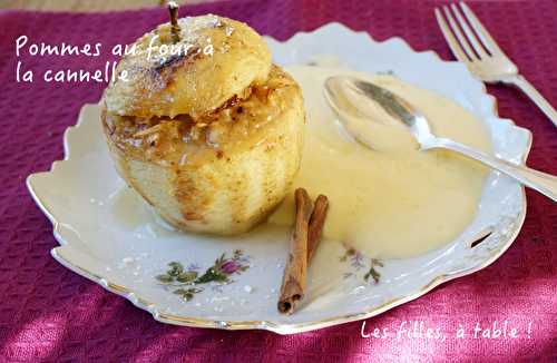 Pommes au four à la cannelle et crème anglaise