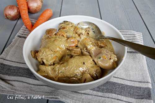 Poulet aux cèpes sauce roquefort