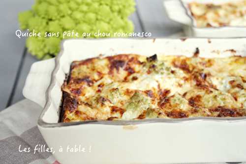 Quiche sans pâte au chou romanesco