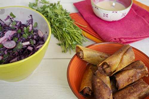 Roulés de porc et coleslaw crémeux