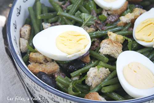 Salade de haricots verts aux anchois et olives