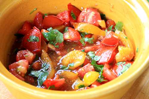 Salade de tomates et coriandre