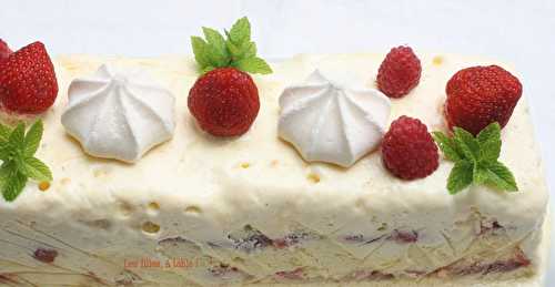 Semifreddo fraises rhubarbe