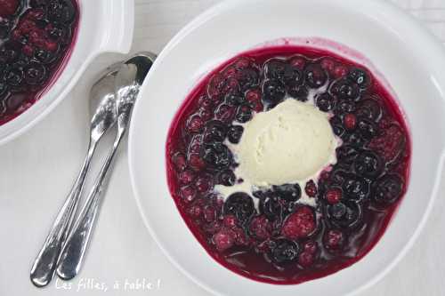 Soupe de fruits rouges au pineau des Charentes