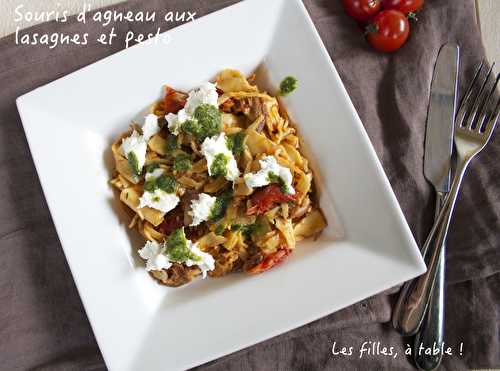 Souris d’agneau aux lasagnes, pesto et burrata