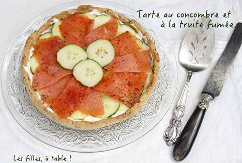 Tarte au concombre et à la truite fumée