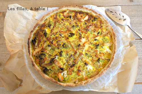 Tarte au haddock et au chou romanesco