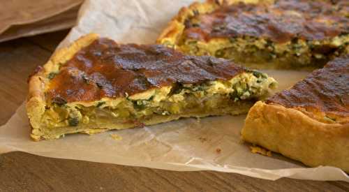 Tarte aux poireaux et curry