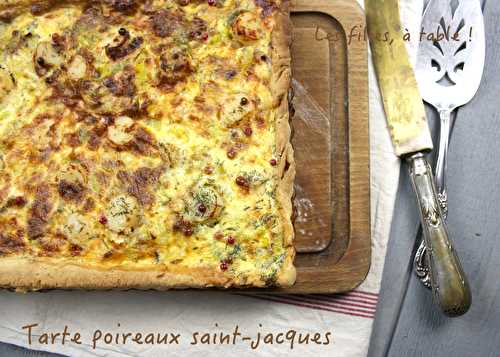 Tarte aux poireaux et noix de saint-jacques