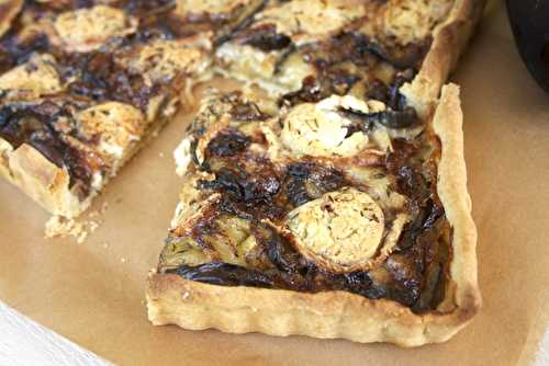 Tarte chèvre aubergine