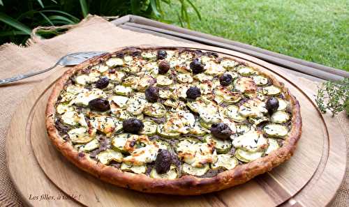 Tarte fine aux courgettes et chèvre