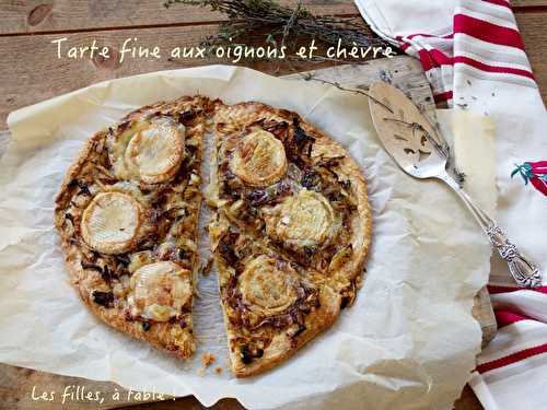 Tarte fine aux oignons et chèvre