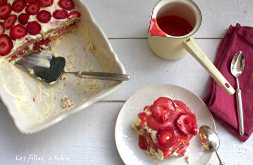 Tiramisu à la fraise, version Christophe Adam