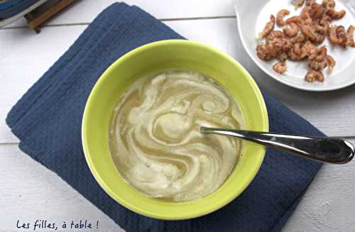 Velouté d’endives aux crevettes grises