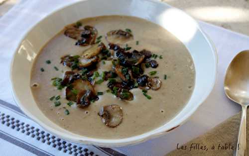 Velouté de châtaignes et champignons