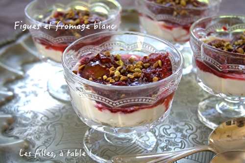 Verrines de figues, fromage blanc et miel