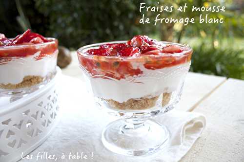 Verrines de fraises et mousse de fromage blanc