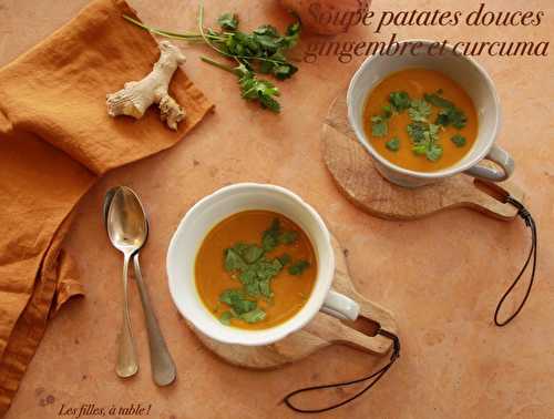 Soupe de patates douces au gingembre et curcuma