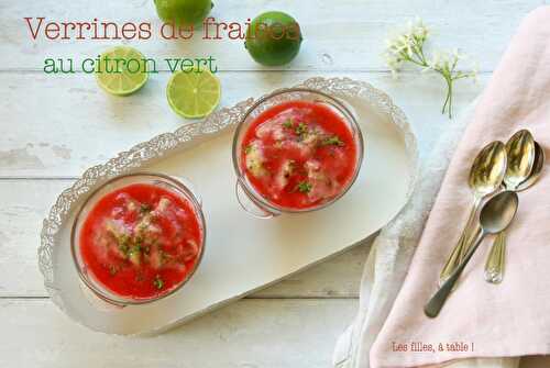 Verrines de fraises au citron vert