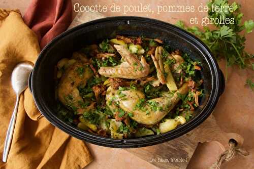 Cocotte de poulet aux girolles et pommes de terre