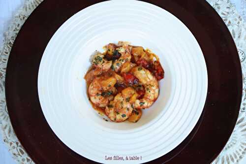 Gambas sautées à la mangue